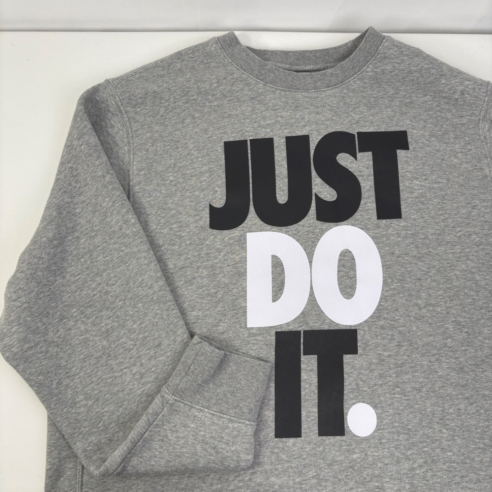 Nike Mens JDI Just Do It Crewneck Sweatshirt Grey Heather CK2239-063 XL
